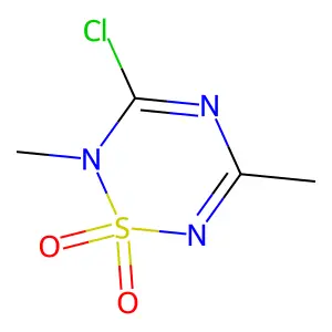 2H-1,2,4,6-Thiatriazine, 3-chloro-2,5-dimethyl-, 1,1-dioxide structure