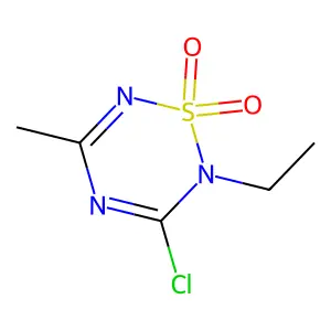2H-1,2,4,6-Thiatriazine, 3-chloro-2-ethyl-5-methyl-, 1,1-dioxide structure