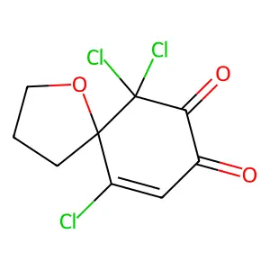 1-Oxaspiro(4.5)dec-9-ene-7,8-dione, 6,6,10-trichloro- structure