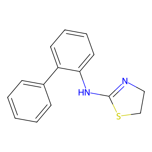 N-(2-phenylphenyl)-4,5-dihydro-1,3-thiazol-2-amine structure
