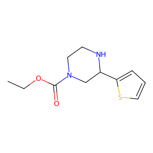 Ethyl 3-(thiophen-2-yl)piperazine-1-carboxylate structure