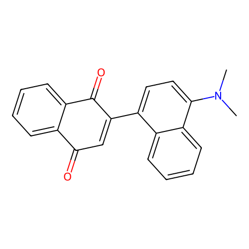 2-(4-(Dimethylamino)-1-naphthyl)naphthoquinone structure