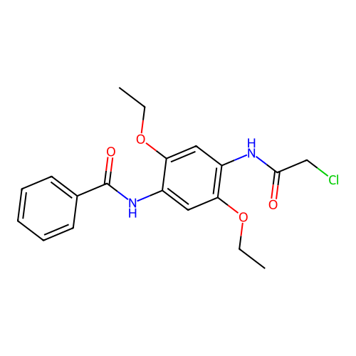 N-[4-(2-chloroacetamido)-2,5-diethoxyphenyl]benzamide structure