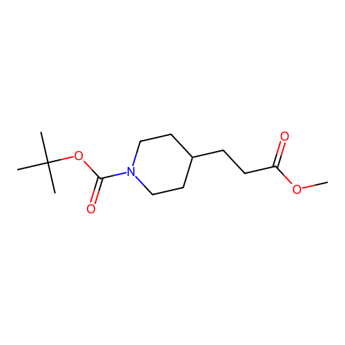 Methyl N-Boc-4-piperidinepropionate structure