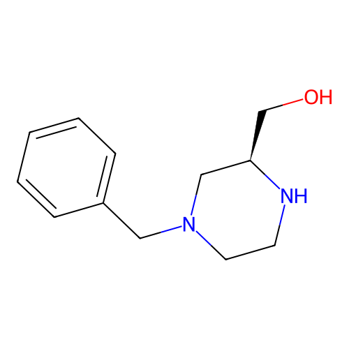 (S)-4-benzyl-2-hydroxymethylpiperazine structure