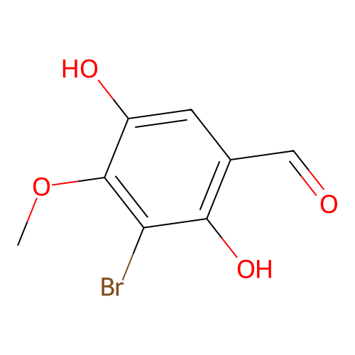InChI=1/C8H7BrO4/c1-13-8-5(11)2-4(3-10)7(12)6(8)9/h2-3,11-12H,1H structure