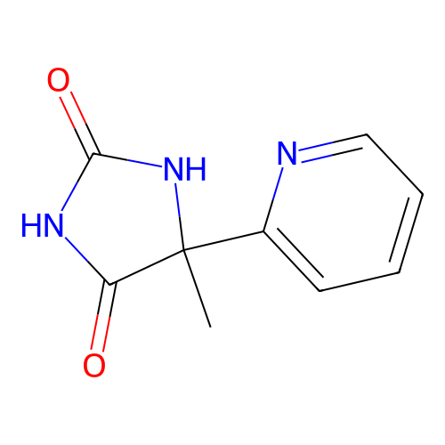 5-Methyl-5-(2-pyridinyl)-2,4-imidazolidinedione structure