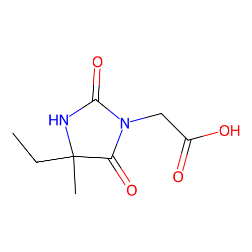 (4-Ethyl-4-methyl-2,5-dioxo-imidazolidin-1-yl)-acetic acid structure