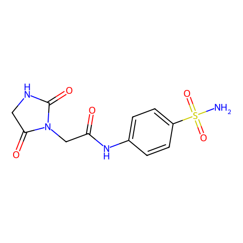 2-(2,5-dioxoimidazolidin-1-yl)-N-(4-sulfamoylphenyl)acetamide structure