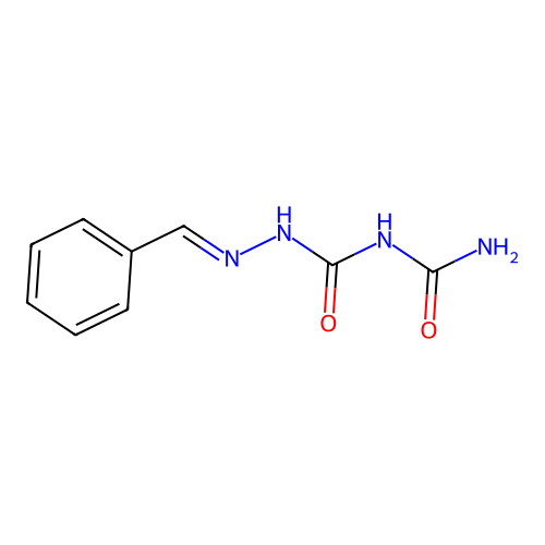 1-[(E)-benzylideneamino]-3-carbamoylurea structure