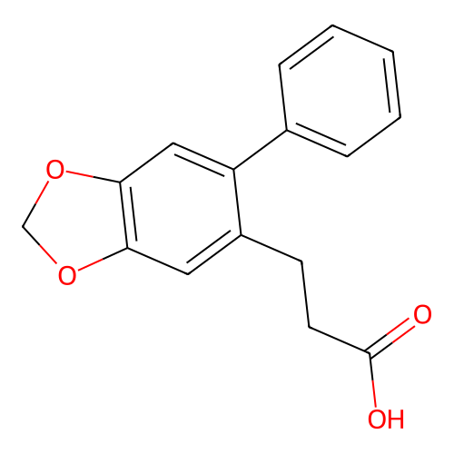 3-(4,5-亚甲二氧基联苯-2-基)丙酸 structure