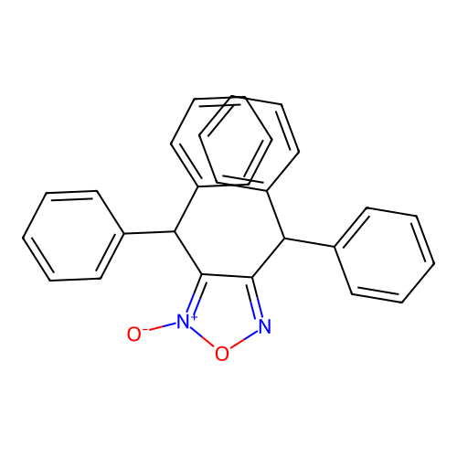 1,2,5-Oxadiazole, 3,4-bis(diphenylmethyl)-, 2-oxide structure