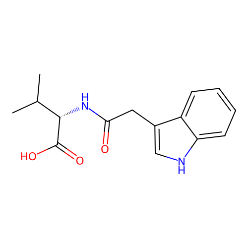 N-(1H-Indol-3-YL-acetyl)valine acid structure