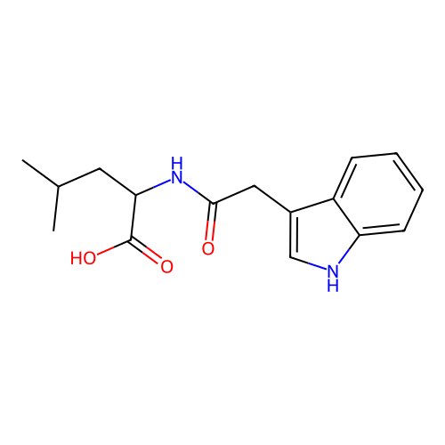 Indole-3-acetyl-L-leucine structure