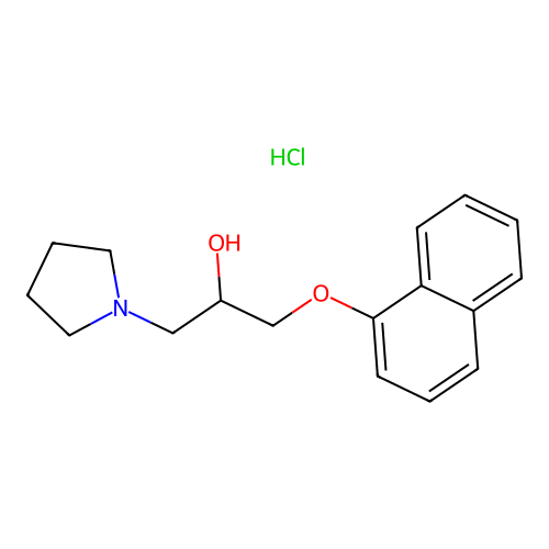 1-(Naphthalen-1-yloxy)-3-(pyrrolidin-1-yl)propan-2-ol hydrochloride structure
