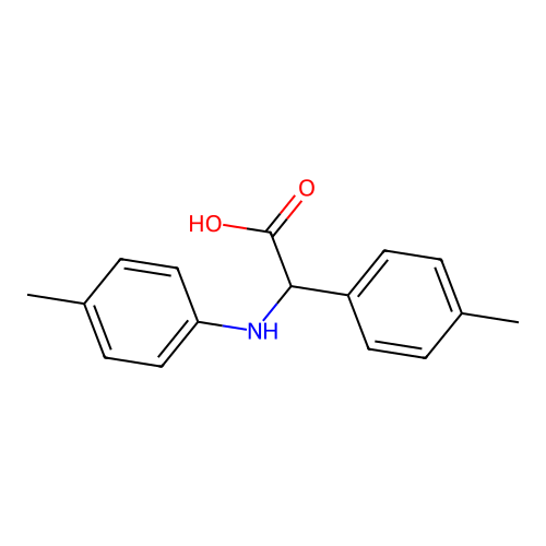 p-Tolyl-p-tolylamino-acetic acid structure