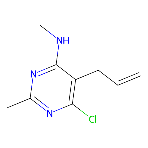 4-Pyrimidinamine, 6-chloro-N,2-dimethyl-5-(2-propenyl)- structure