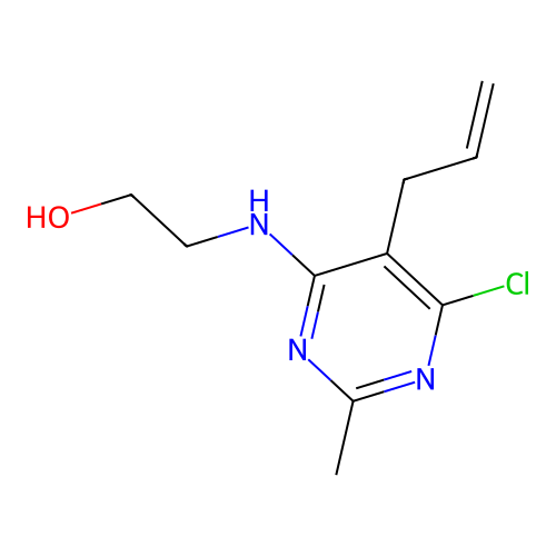 Ethanol, 2-((6-chloro-2-methyl-5-(2-propenyl)-4-pyrimidinyl)amino)- structure