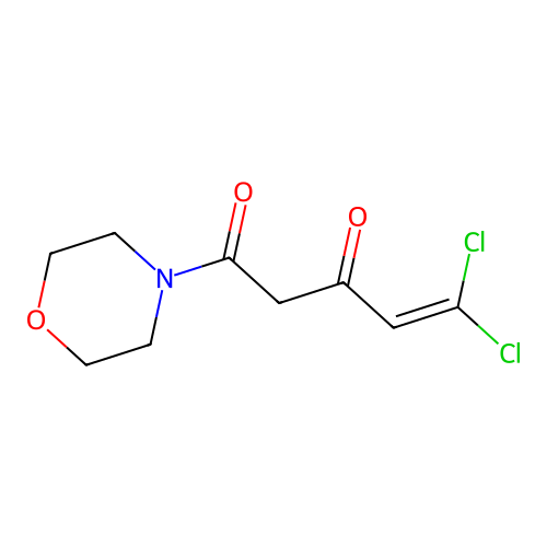 5,5-Dichloro-1-morpholinopent-4-ene-1,3-dione structure