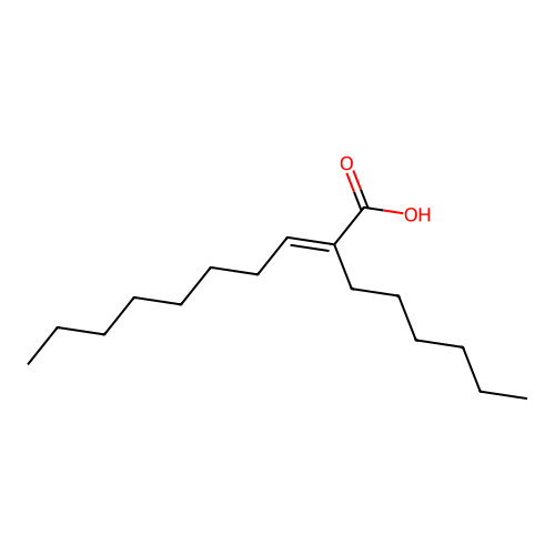 2-Hexyl-2-decenoic acid structure