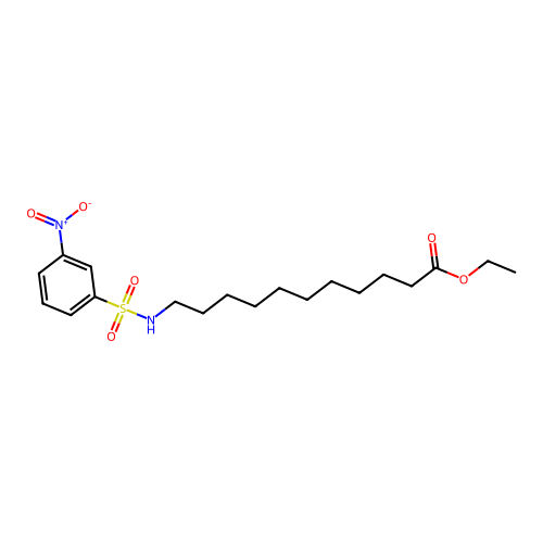 Undecanoic acid, 11-(((3-nitrophenyl)sulfonyl)amino)-, ethyl ester structure