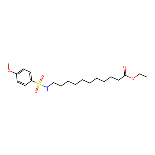 Undecanoic acid, 11-(((4-methoxyphenyl)sulfonyl)amino)-, ethyl ester structure