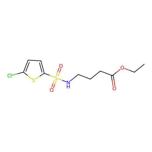Ethyl 4-(5-chlorothiophene-2-sulfonamido)butanoate structure