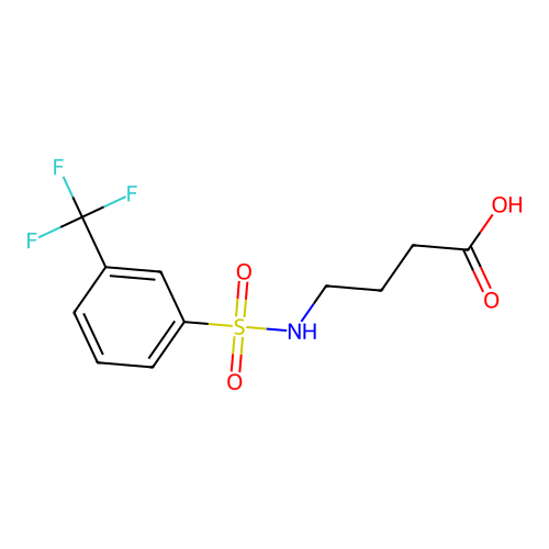 Butanoic acid, 4-(((3-(trifluoromethyl)phenyl)sulfonyl)amino)- structure