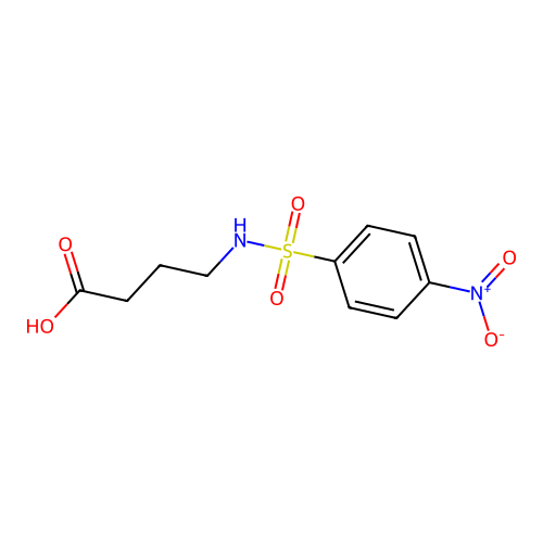 4-{[(4-Nitrophenyl)sulfonyl]amino}butanoic acid structure