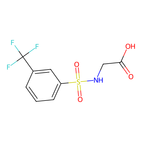 ({[3-(Trifluoromethyl)phenyl]sulfonyl}amino)acetic acid structure