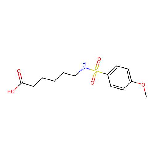 6-[(4-methoxyphenyl)sulfonylamino]hexanoic Acid structure