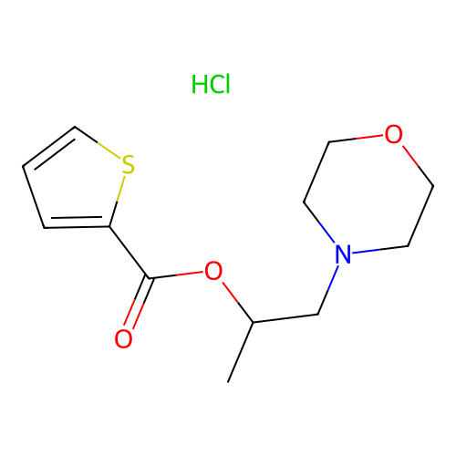 1-Morpholinopropan-2-yl thiophene-2-carboxylate hydrochloride structure