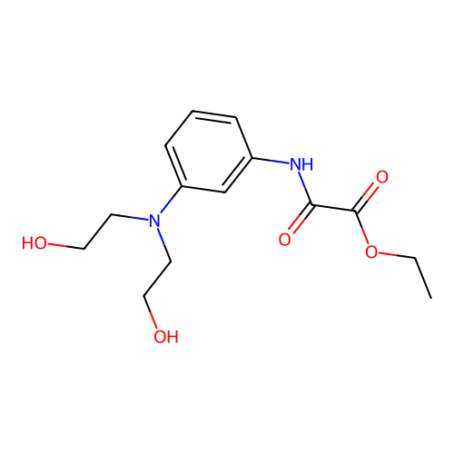 Ethyl 2-[3-[bis(2-hydroxyethyl)amino]anilino]-2-oxoacetate structure
