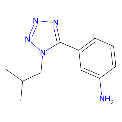 3-[1-(2-Methylpropyl)tetrazol-5-yl]aniline structure