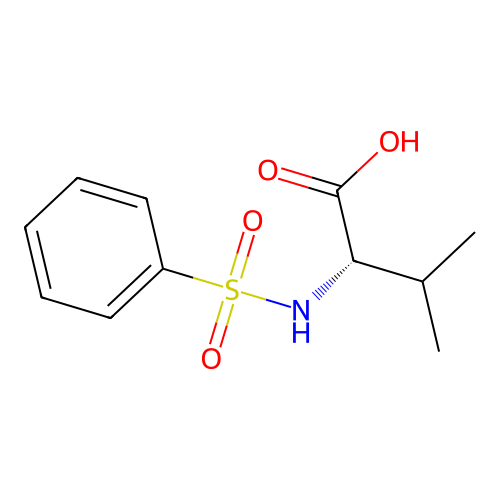 N-(phenylsulfonyl)valine structure