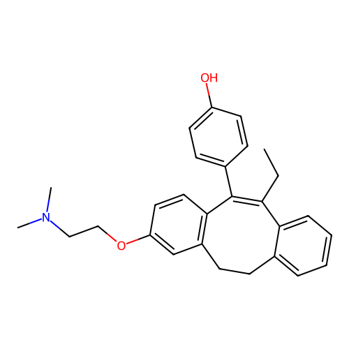 p-(8-(2-(Dimethylamino)ethoxy)-12-ethyl-5,6-dihydrodibenzo(a,e)cycloocten-11-yl)phenol structure