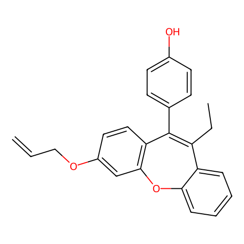p-(7-(Allyloxy)-11-ethyldibenz(b,f)oxepin-10-yl)phenol structure