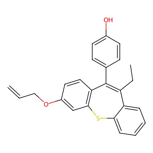 Phenol, p-(7-(allyloxy)-11-ethyldibenzo(b,f)thiepin-10-yl)- structure