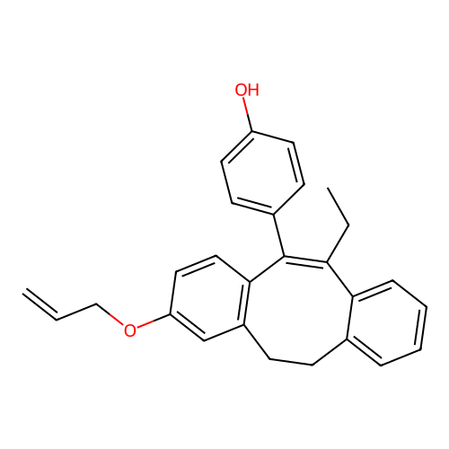 p-(2-(Allyloxy)-6-ethyl-11,12-dihydrodibenzo(a,e)cycloocten-5-yl)phenol structure