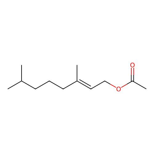 3,7-Dimethyloct-2-enyl acetate structure