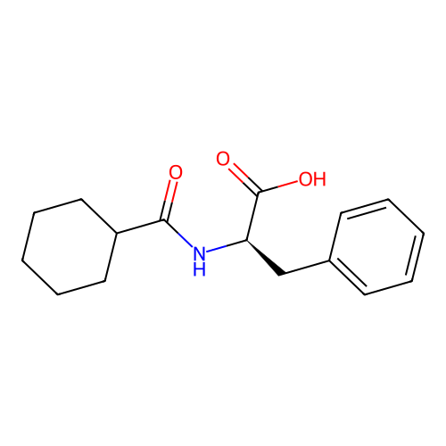 N-(Cyclohexylcarbonyl)-D-phenylalanine structure