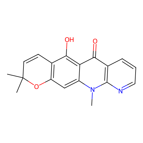 5-Hydroxy-2,2,11-trimethylchromeno[7,6-b][1,8]naphthyridin-6-one structure