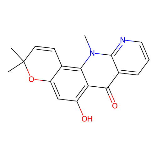 6-Hydroxy-3,3,12-trimethylchromeno[5,6-b][1,8]naphthyridin-7-one structure