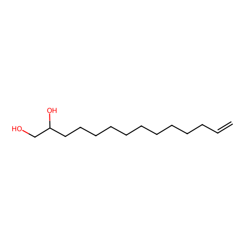 Tetradec-13-ene-1,2-diol structure