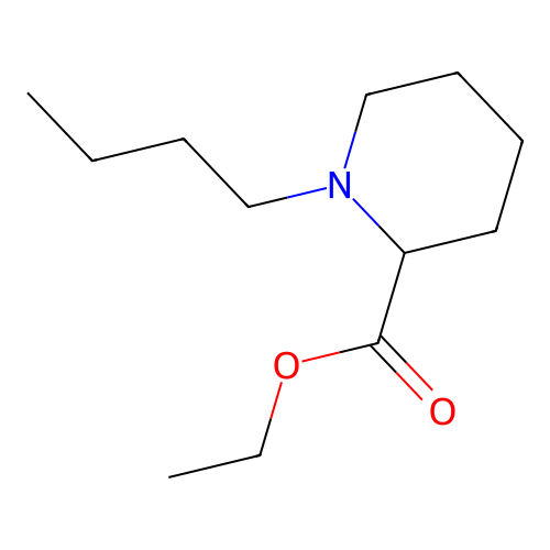 Ethyl 1-butylpiperidine-2-carboxylate structure
