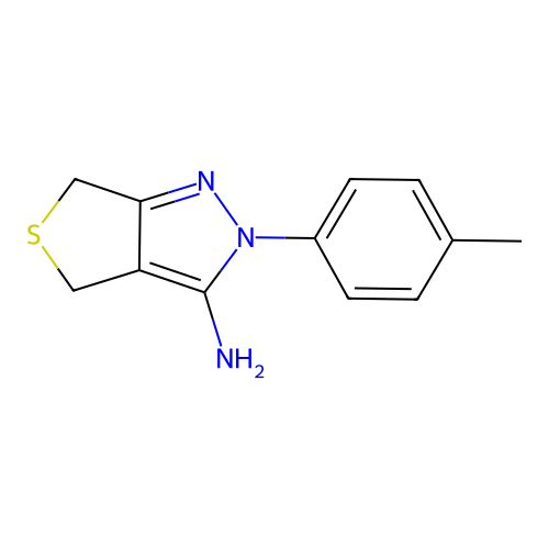 2-(4-methylphenyl)-2,6-dihydro-4H-thieno[3,4-c]pyrazol-3-amine structure