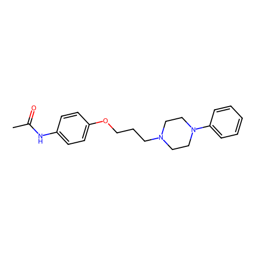 Acetamide, N-(4-(3-(4-phenyl-1-piperazinyl)propoxy)phenyl)- structure