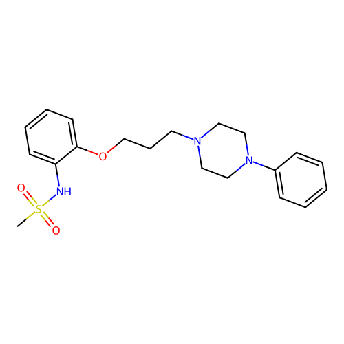 Methanesulfonamide, N-(2-(3-(4-phenyl-1-piperazinyl)propoxy)phenyl)- structure