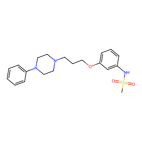 Methanesulfonamide, N-(3-(3-(4-phenyl-1-piperazinyl)propoxy)phenyl)- structure