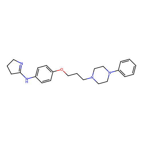 2H-Pyrrol-5-amine, 3,4-dihydro-N-(4-(3-(4-phenyl-1-piperazinyl)propoxy)phenyl)- structure